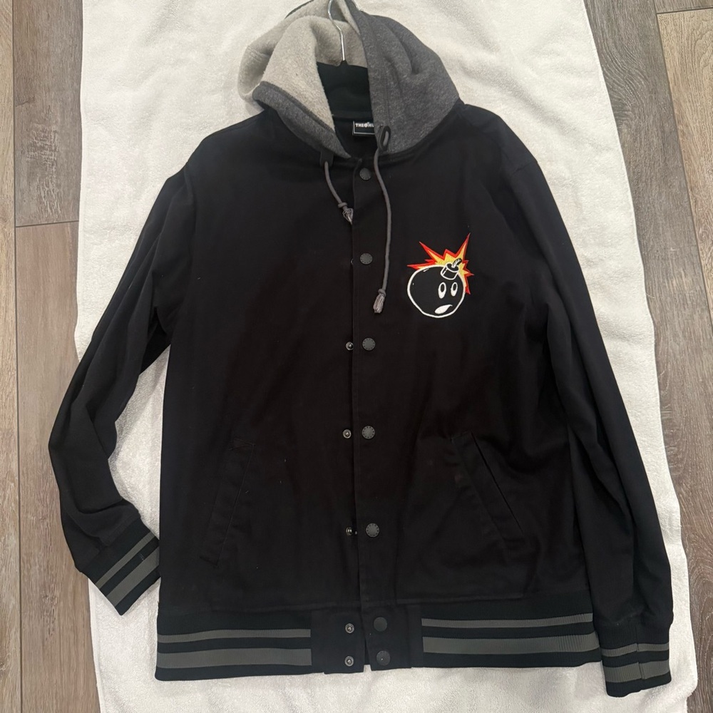 The Hundreds Vintage Black and Gray Men's Jacket